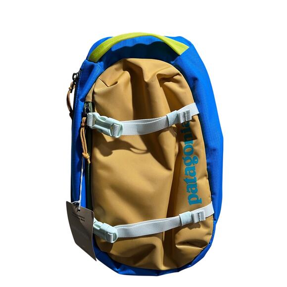 Patagonia Atom Sling 8L Backpack Blue Tan Crossbody Hiking Travel Bag NWT